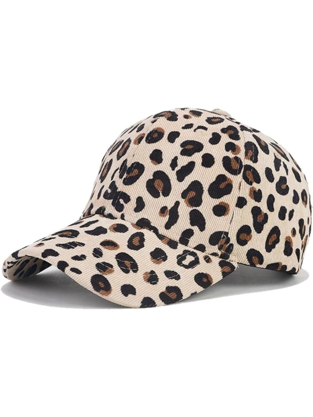 Leopard Print Adjustable Baseball Cap | Cotton Sun Hat for Outdoor Sports